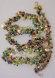 Tiny Balls of Multi Colored Glass Beads form a Unique Bracelet Vintage and Gorgeous