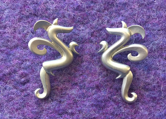 Sea Serpent Earrings from JJ Jonette 1986-Artifacts Line