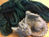 SHADES of GREEN Alpaca/Silk yarn- 10 Mini Skeins
