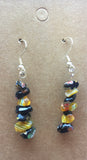 Millefiori Dangle Earrings Hand Crafted Sterling Silver French Wires