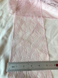 Pink Insertion Lace, 5 inches wide plus selvage, sold by the yard, Vintage