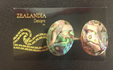 Marine Opal Oval Earrings by Zealandia Designs circa the 1990s