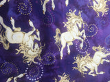 Dancing Unicorns: Cotton Fabric- 44" Wide x One Yard