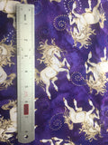 Dancing Unicorns: Cotton Fabric- 44" Wide x One Yard