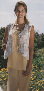 Caramels and Cream Crochet Vest Pattern for Digital Download
