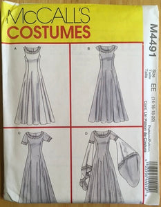 Sewing Pattern for Princess/Medieval Dress: McCall's 4491, sizes 14-20