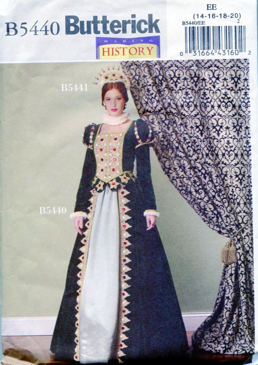 Making History Costume Pattern: Butterick 5440, Sizes 14-20