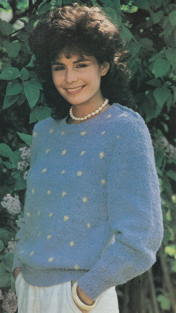 Spotted Sweater Pattern (Knit) from the 80's for Digital Download