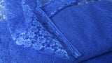 Lace Fabric in Royal Blue Floral Design: Sold by the yard, 45" wide