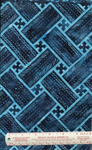 Avlyn Beachcomber Batiks Block Print Fabric, 1 yard 44" wide, Deep Saturation right to the Selvage, 100% Cotton