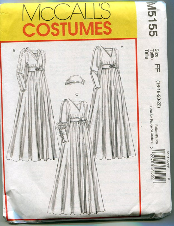 Costume for Cosplay, Renaissance Size 16-22 McCalls 5155