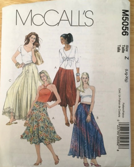 Skirt Sewing Pattern: McCall's 5056