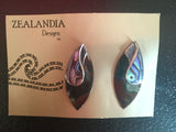 Marine Opal Shield Earrings by Zealandia from the 1990s