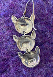 Vintage Three Little Pigs & Brick House Earrings- Marked Sterling, 1970's
