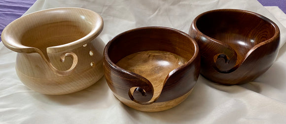 Wooden Yarn Bowls: 3 styles/colors to choose from – originalwoolydragon