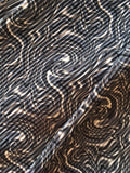 Pleated Knit Fabric- Black/White/Gray Swirls  60" wide, almost 4 yards in one piece  Wild & Wonderful