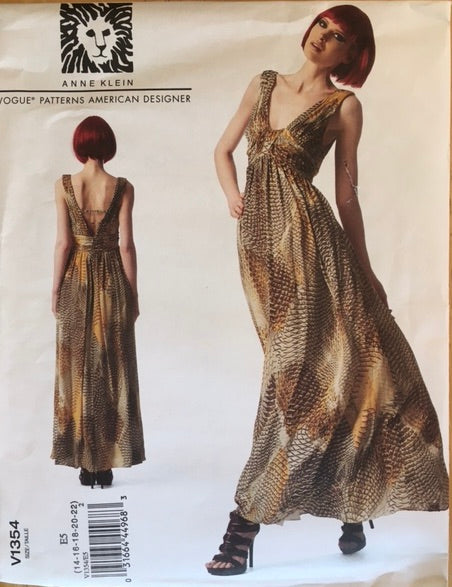 Anne Klein Maxi Dress Sewing Pattern: Vogue 1354