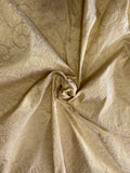 Poly Faux Silk with Embroidery in Gold 58-60" wide, by the yard
