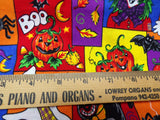 Halloween Fabric, Cheerful Cats, Scarecrows, Pumpkins Signature Classics by Oakhurst Textiles By the Yard