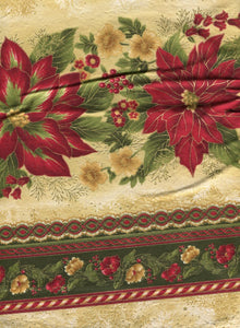 Double Border Fabric by Peggy Toole for Kaufman, Holiday Flourish 2 yard piece 56/57" wide