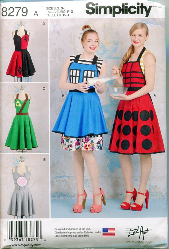 2025人気特価 Apron Designer Pattern Costume LoriAnn by 8279 Simplicity 裁縫材料