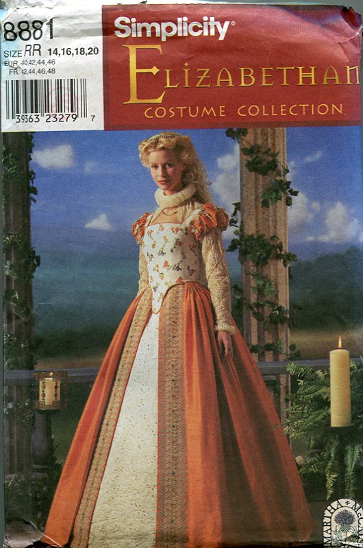 Elizabethan Costume Collection Sewing Pattern: Simplicity 8881