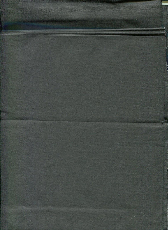 Vintage Solid Black Cotton Fabric: Very tight weave, 42