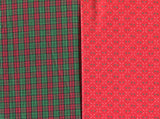 Christmas FQ Bundle: 7 different cotton fabrics- Traditional Colors