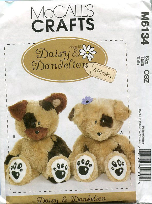 Teddy Bear/Dog Pattern M6134: Daisy & Dandelion