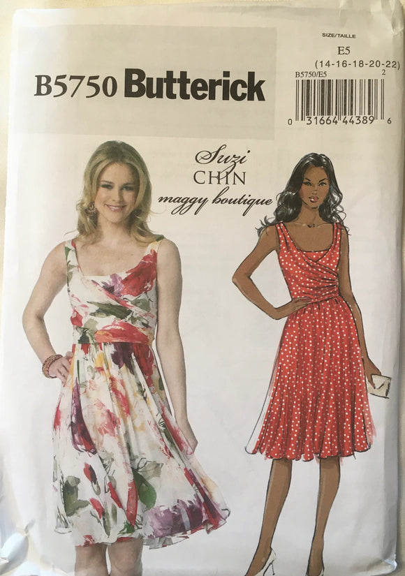 Pleated Bodice Summer Dress: Butterick 5750, Women's Sizes