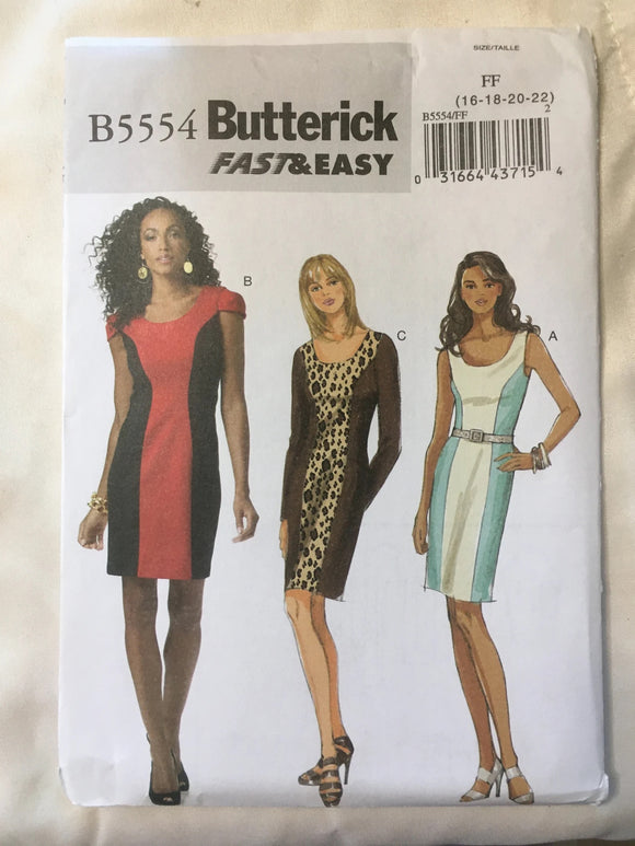 Color Block Sheath Dress: Butterick 5554