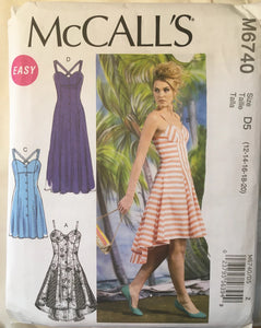 Sundress: McCalls 6740 Sizes 12-20