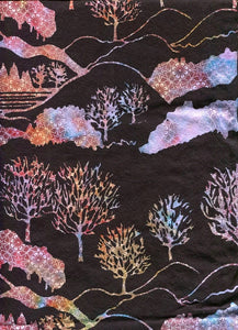 Scenic Bali Batik: Retired pattern, Gorgeous, 44" wide x 3 yards, Wonderful colors!