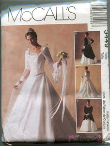 Wedding Dress Sewing Pattern M3449: Sizes 14-18